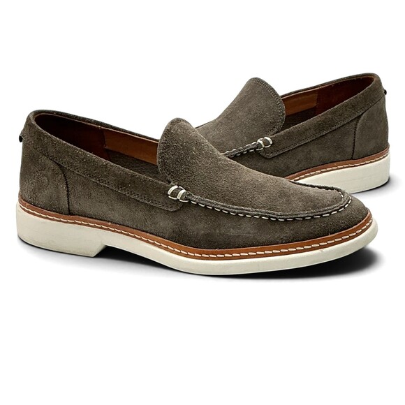 Allen Edmonds Mens Wilder Venetian Loafer Moccasins Size 7.5 D Mushroom Suede main image 4
